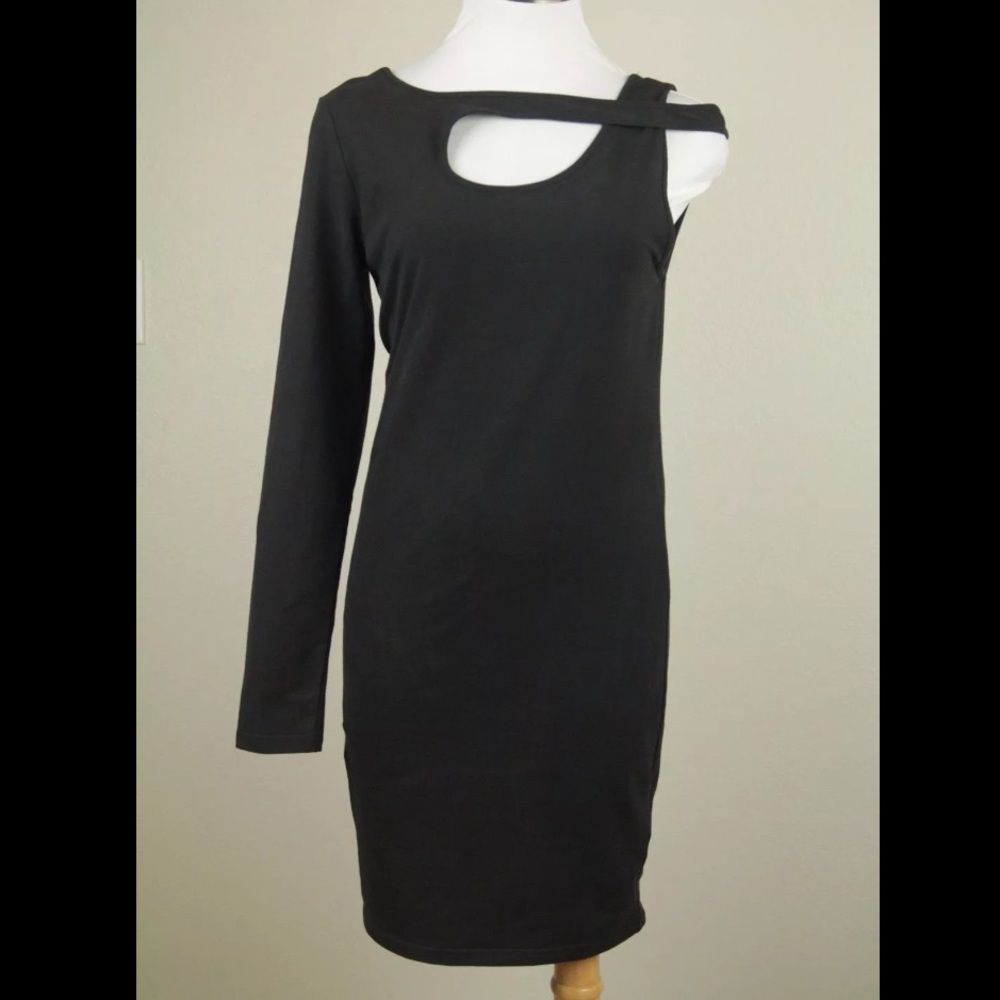 MINKPINK Black One Long Sleeve BodyCon Dress XS